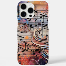 Funda iPhone 16 Pro Max Notas musicales Colorful