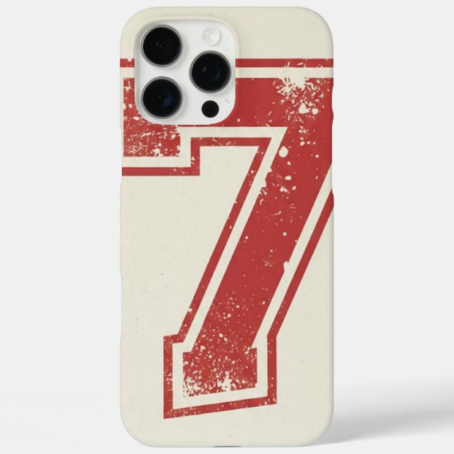 Funda iPhone 16 Pro Max número de la suerte siete (Reverso )