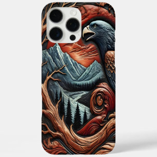 Funda iPhone 16 Pro Max Obra de arte de águila majestuosa con aspecto de c