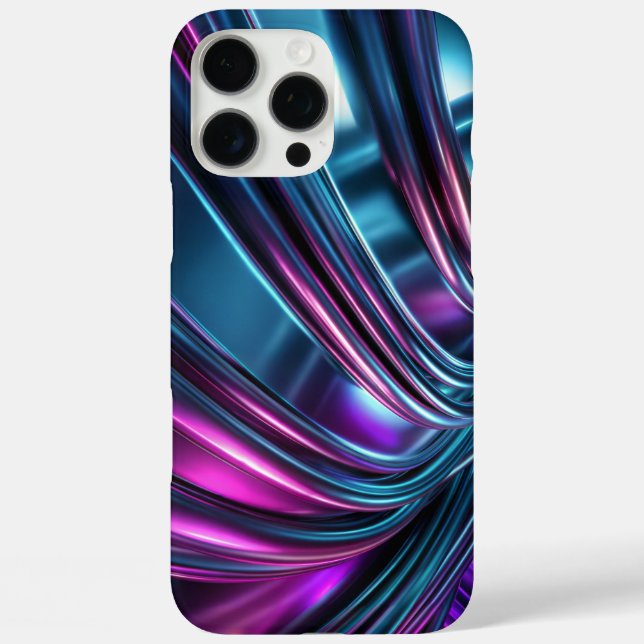 Funda iPhone 16 Pro Max Olas Metálicas Fluyentes (Reverso )