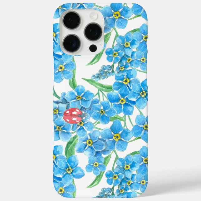 Funda iPhone 16 Pro Max Olvídate de mi patrón floral sin fisuras (Reverso )