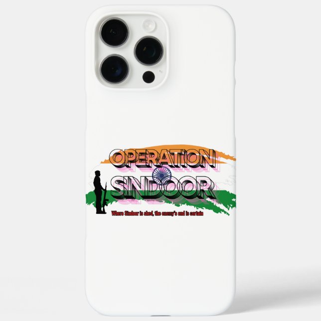 Funda iPhone 16 Pro Max OperaciónSindoor (Reverso )