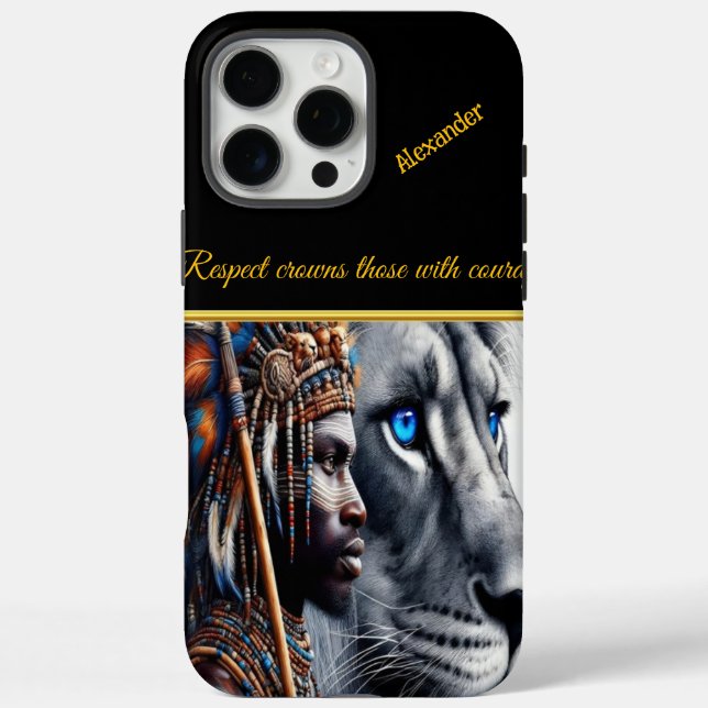 Funda iPhone 16 Pro Max Orgullo de los guerreros, rey de las bestias (Reverso)