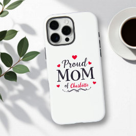 Funda iPhone 16 Pro Max Orgullosa mamá de | El lindo día personalizado de 