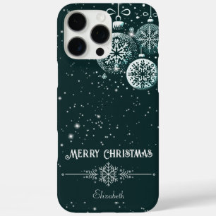 Funda iPhone 16 Pro Max Ornamentos de copos de nieve de navidad