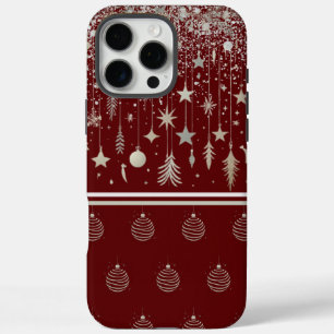 Funda iPhone 16 Pro Max Ornamentos de Navidad Elegantes