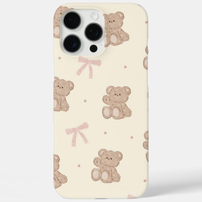 Funda iPhone 16 Pro Max Osos de peluche y arcos (Reverso )
