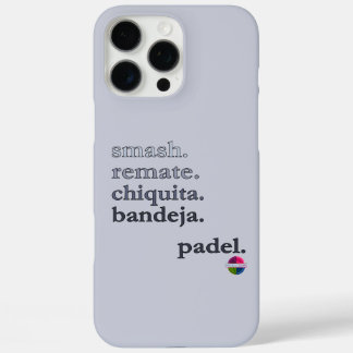 Funda iPhone 16 Pro Max Padel Phone Case-Personalize Word Vibe Black Grey