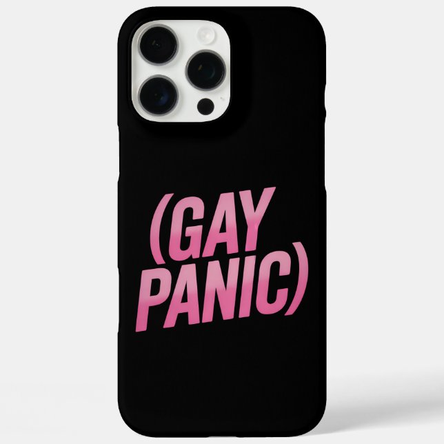 Funda iPhone 16 Pro Max Pánico Gay Protesta Orgullo LGBTQ (Reverso )