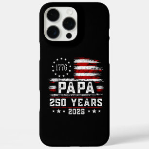 Funda iPhone 16 Pro Max Papa Americano Bandera 250 Años 4 de Julio Abuelo
