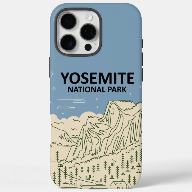 Funda iPhone 16 Pro Max Parque nacional Yosemite California (Reverso)