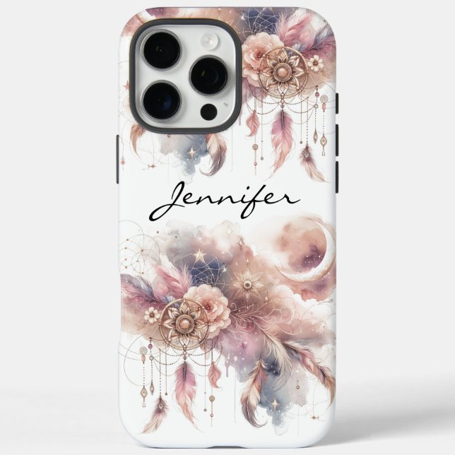 Funda iPhone 16 Pro Max Pastel Boho Dreamcatcher iPhone (Reverso)