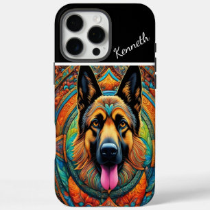 Funda iPhone 16 Pro Max Pastor alemán en Mandala