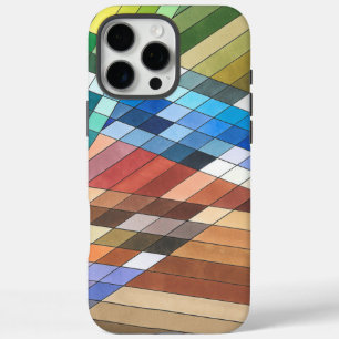 Funda iPhone 16 Pro Max Patrón Abstracto Geométrico Pintado a Mano