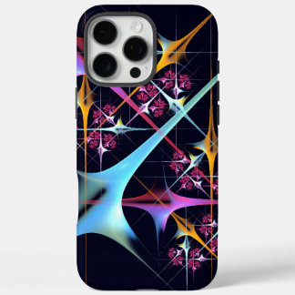 Funda iPhone 16 Pro Max Patrón de color de arte de color rosa floral moder