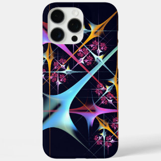 Funda iPhone 16 Pro Max Patrón de color de arte de color rosa floral moder