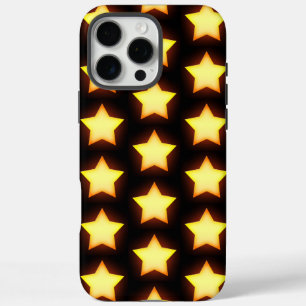 Funda iPhone 16 Pro Max Patrón de Estrella Dorada Brillante