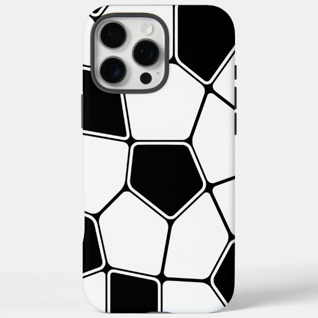 Funda iPhone 16 Pro Max Patrón de fútbol (Reverso)