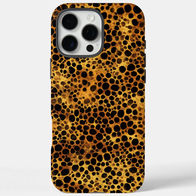 Funda iPhone 16 Pro Max Patrón de impresión de leopardo abstracto (Reverso)
