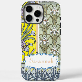 Funda iPhone 16 Pro Max Patrón de iris vintage personalizado