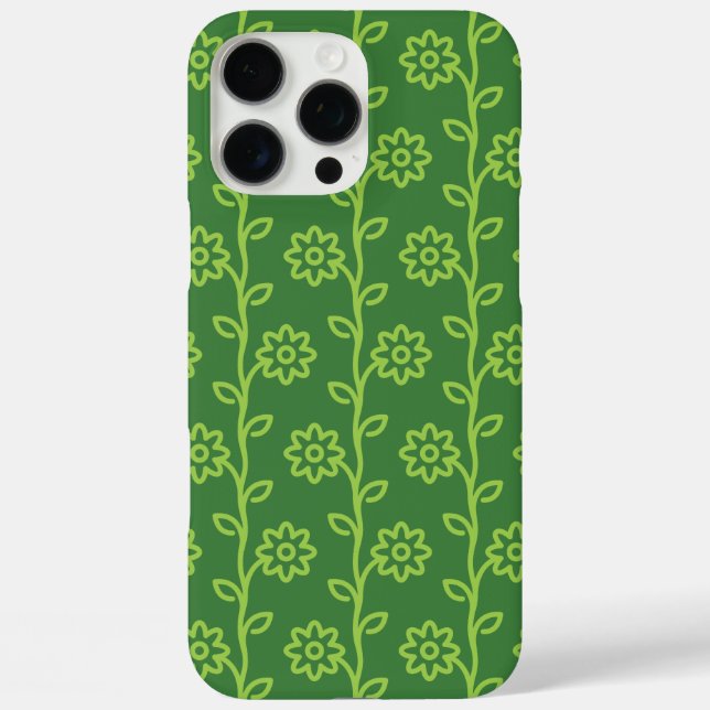 Funda iPhone 16 Pro Max Patrón de jardín de flores planas (Reverso )