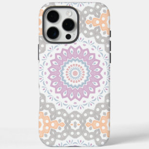 Funda iPhone 16 Pro Max Patrón de Mandala de Primavera Pastel en Simetría 
