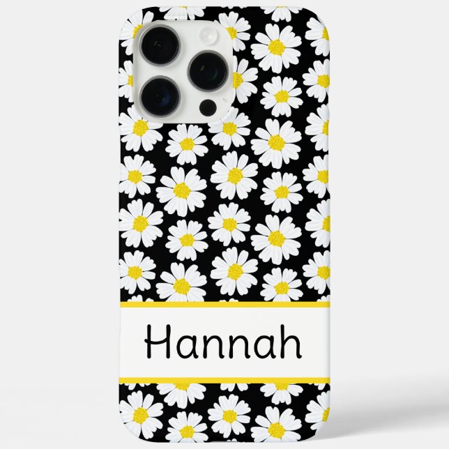 Funda iPhone 16 Pro Max Patrón de margarita de moda (Reverso )