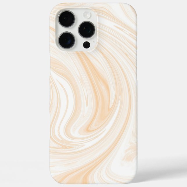 Funda iPhone 16 Pro Max Patrón de mármol blanco elegante (Reverso )