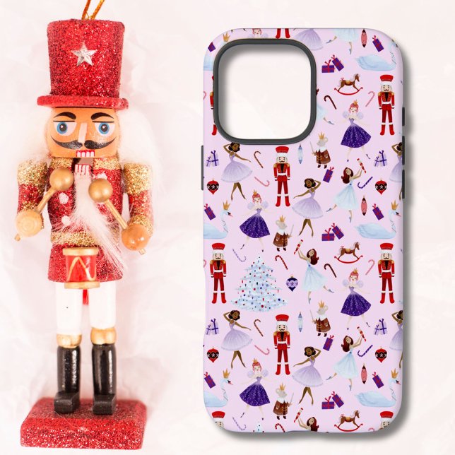 Funda iPhone 16 Pro Max Patrón de Navidad de Cascanueces Rosa Sonrosado Ad (Subido por el creador)