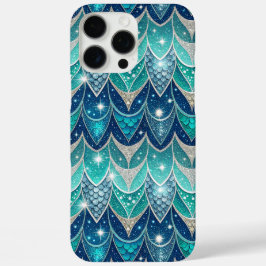 Funda iPhone 16 Pro Max Patrón de plumas azules