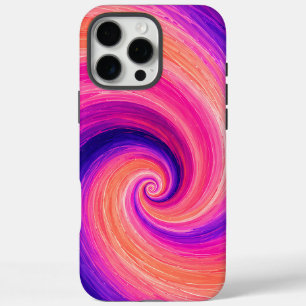 Funda iPhone 16 Pro Max Patrón de remolino de pintura en espiral abstracta