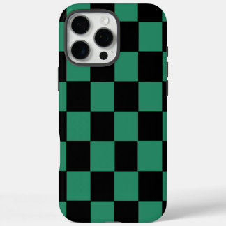 Funda iPhone 16 Pro Max Patrón de Tanjiro kimono, asesino demón