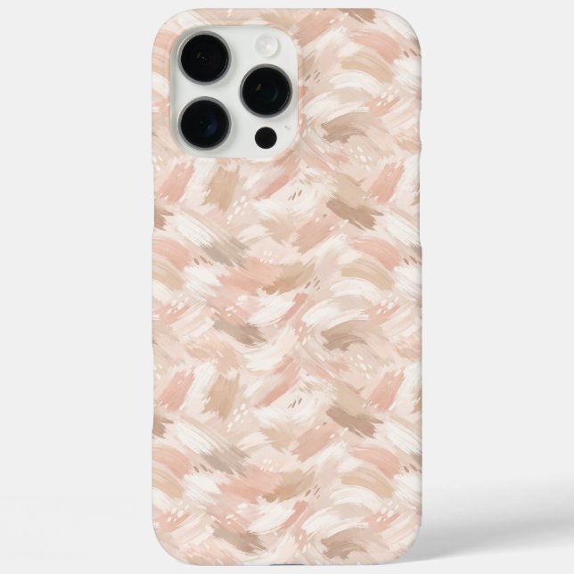 Funda iPhone 16 Pro Max Patrón de trazo de pincel abstracto (Reverso )