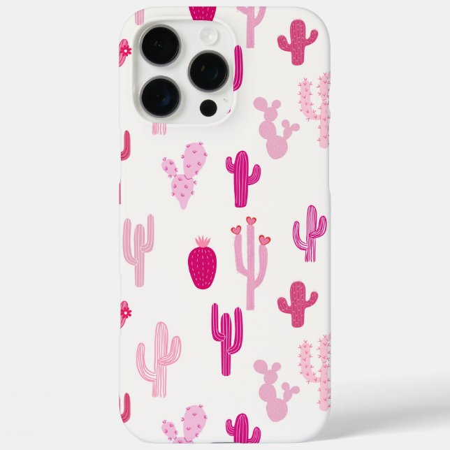 Funda iPhone 16 Pro Max Patrón de vaca rosa (Reverso )