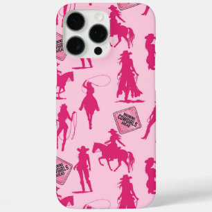 Funda iPhone 16 Pro Max Patrón de vaquera rosa