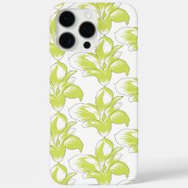 Funda iPhone 16 Pro Max Patrón floral atrevido de lima negra