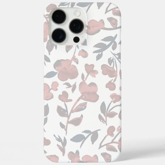 Funda iPhone 16 Pro Max Patrón floral boho   (Reverso )