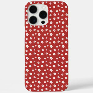 Funda iPhone 16 Pro Max Patrón floral rojo