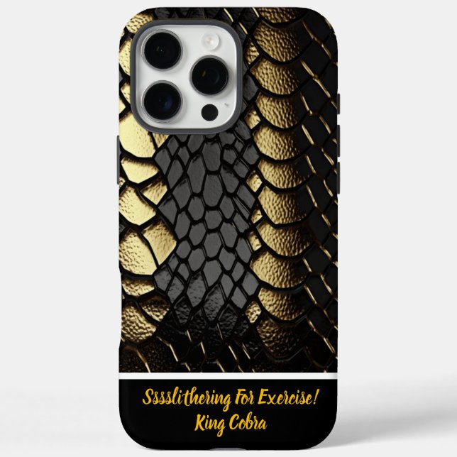 Funda iPhone 16 Pro Max Patrón intrincado de la piel de una serpiente (Reverso)