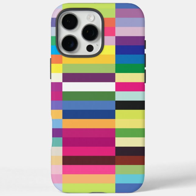 Funda iPhone 16 Pro Max Patrón rayado incoloro (Reverso)