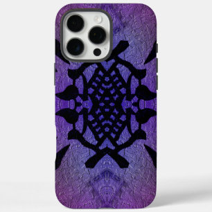 Funda iPhone 16 Pro Max Patrón Simétrico de Púrpura y Magenta