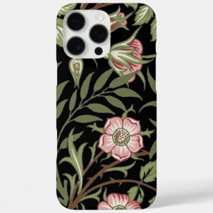 Funda iPhone 16 Pro Max Patrón textil de William Morris Flores silvestres 