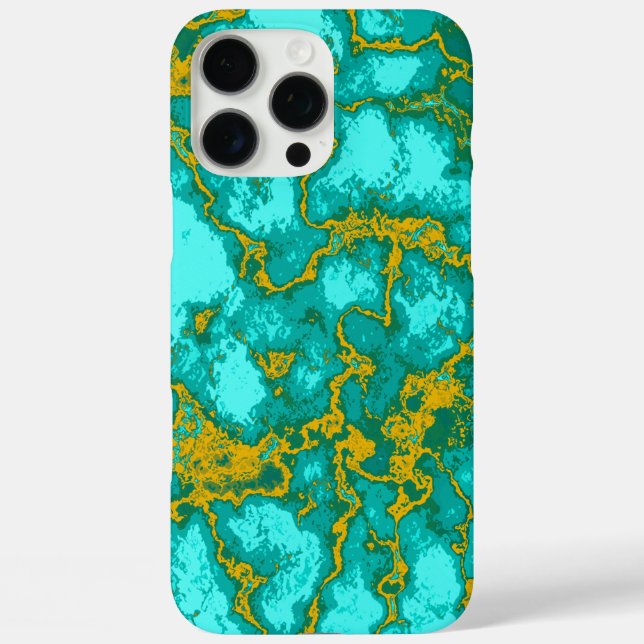 Funda iPhone 16 Pro Max Patrón turquesa (Reverso )