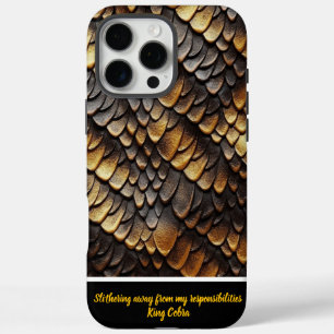 Funda iPhone 16 Pro Max Patrones de piel de serpiente intrincados en la lu
