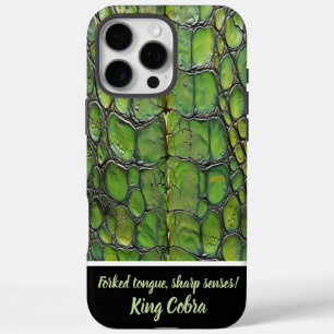 Funda iPhone 16 Pro Max Patrones de pieles de serpiente verdes complejos