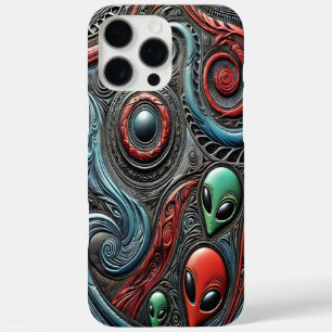 Funda iPhone 16 Pro Max Patrones extranjeros revelando secretos cósmicos