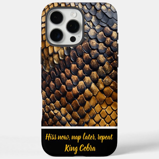 Funda iPhone 16 Pro Max Patrones intrincados de texturas pieles de serpien (Reverso)