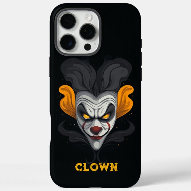 Funda iPhone 16 Pro Max Payaso enojado personalizado (Reverso)