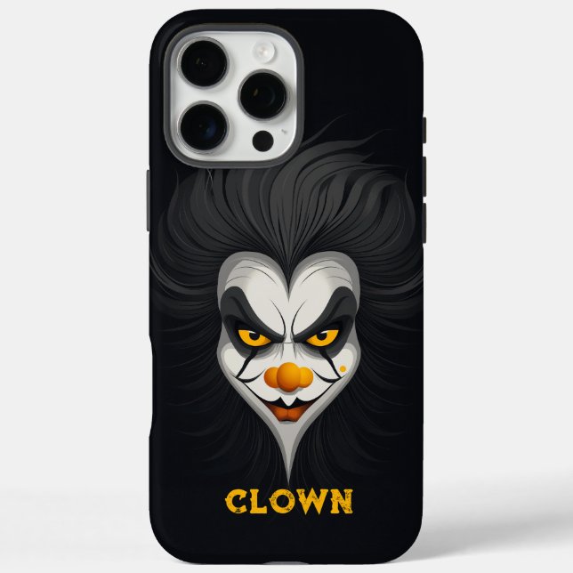 Funda iPhone 16 Pro Max Payaso enojado personalizado (Reverso)