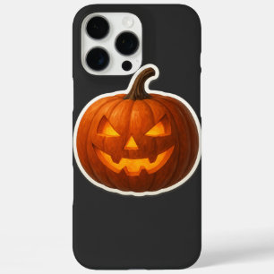 Funda iPhone 16 Pro Max Pegatina de calabaza de Halloween espeluznante